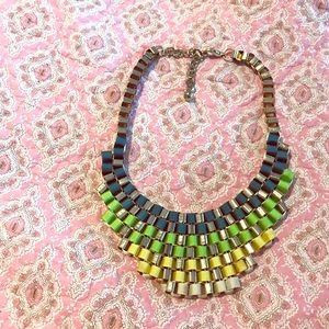 Monique Leshman Gold Ribbon Statement Necklace